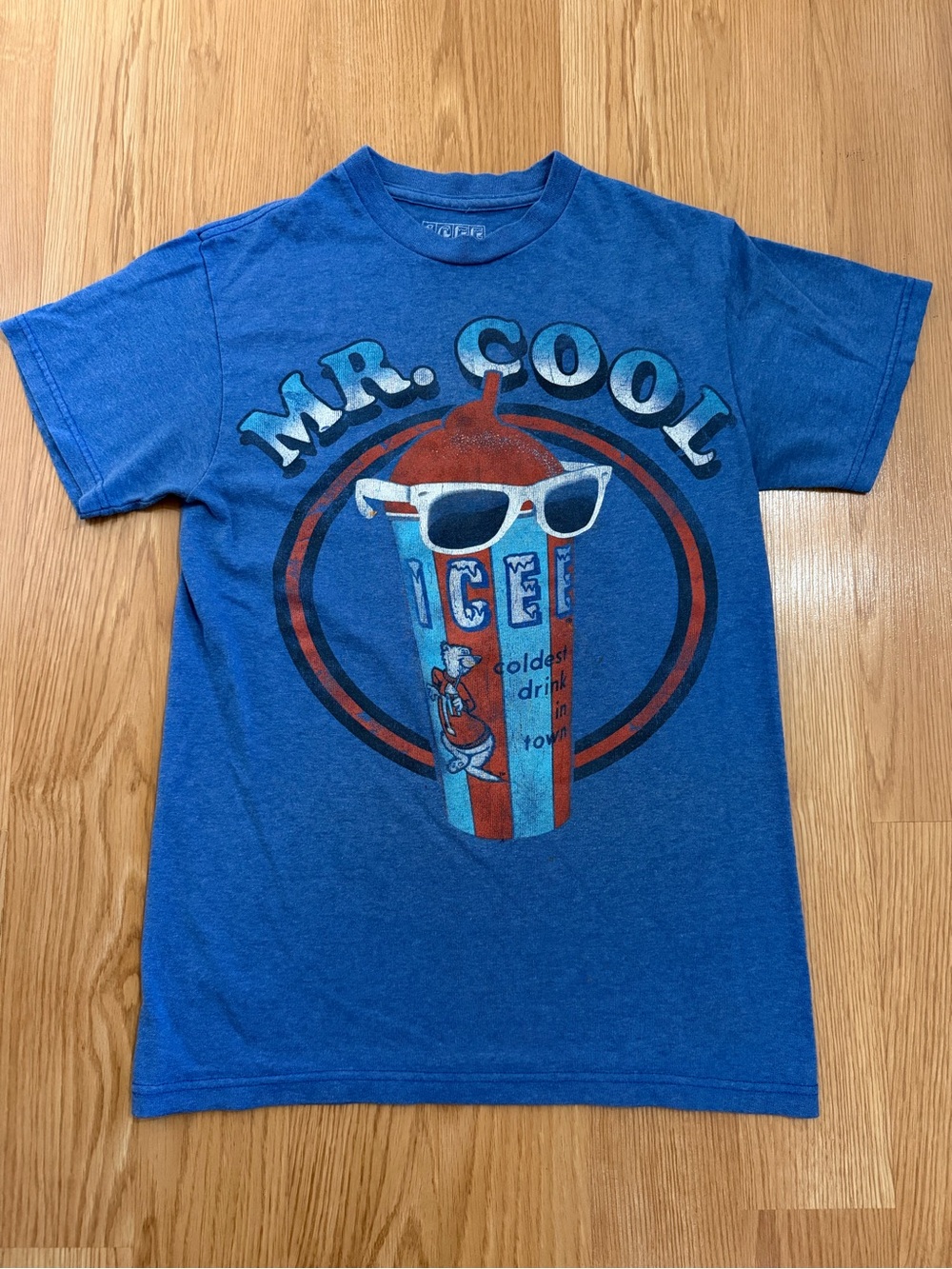 ICEE Mr. Cool Coldest Drink In Town Blue T-Shirt Unisex S Small 2012